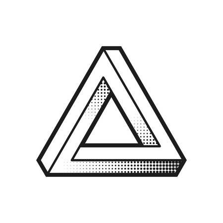Impossible shape. Optical Illusion. Web design element. Line design. Vector illustration EPS 10のイラスト素材