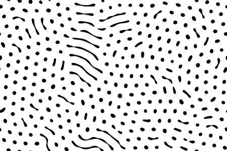 Diffusion reaction vector seamless pattern. Black and white organic shapes, lines pattern. Abstract Background illustrationのイラスト素材