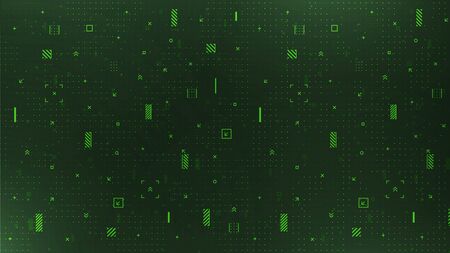 Digital technology background. Vector abstract data visualization. Gui, UI, Futuristic design.のイラスト素材