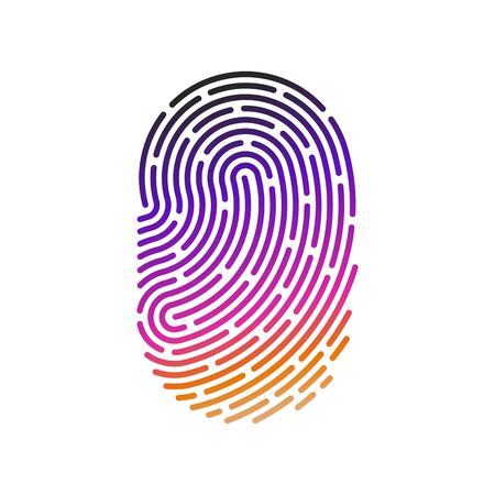 ID app icon. Fingerprint vector illustrationのイラスト素材