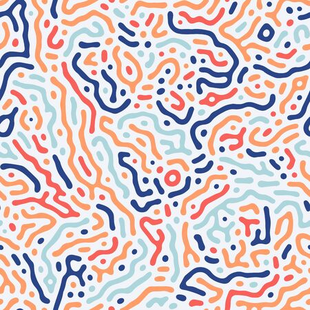 Diffusion reaction vector seamless pattern. oOrganic shapes, lines pattern. Abstract Background illustrationのイラスト素材