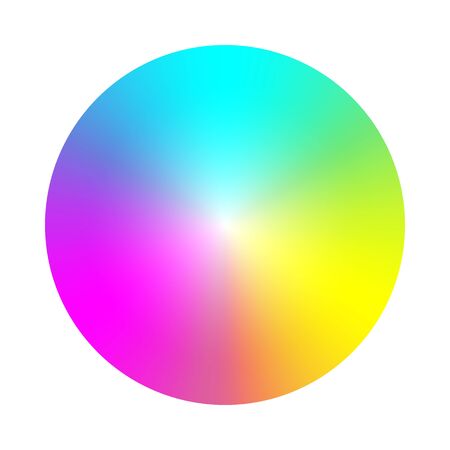 Color wheel palette. RGB, RYB, CYMK system. Color harmony. Vector Illustration.のイラスト素材