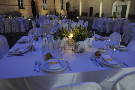 Wedding event held in the hills of the Province of Modenaの写真素材