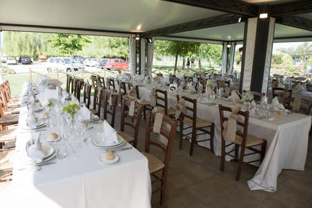 Wedding event held in the hills of the Province of Modenaの写真素材