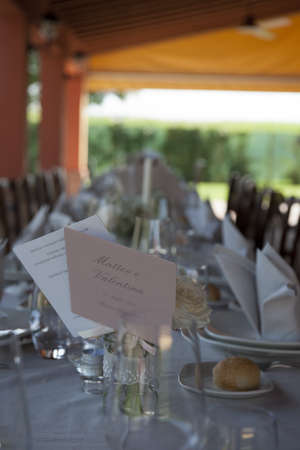 Wedding event held in the hills of the Province of Modenaの写真素材