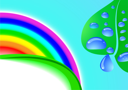 Sunshine during the rain. Vector illustrationのイラスト素材