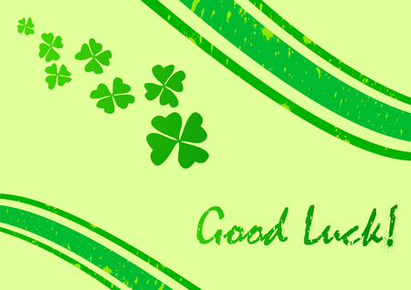 Card template with luck wish. Vector illustrationのイラスト素材