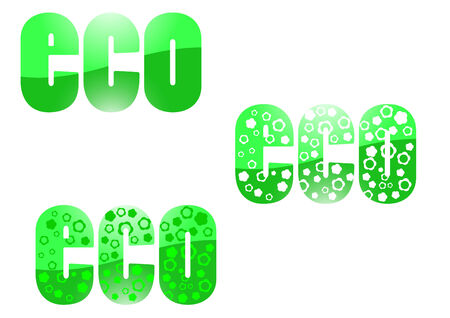 Ecological design in green. のイラスト素材