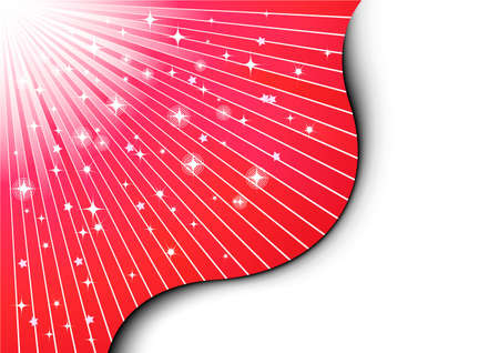 Christmas background with red rays. のイラスト素材
