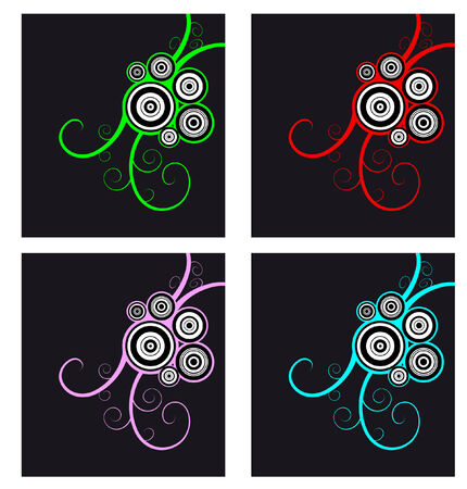 Vintage floral design patterns. Vector illustrationのイラスト素材