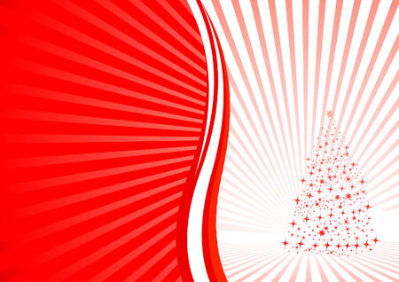 Christmas decorative card with tree.のイラスト素材