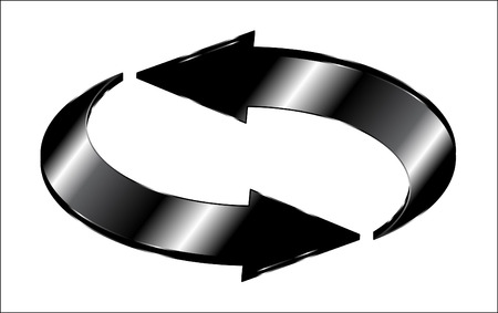 Silver arrow sign. Vector illustrationのイラスト素材