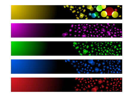 Collection of glowing headers. Vector illustrationのイラスト素材