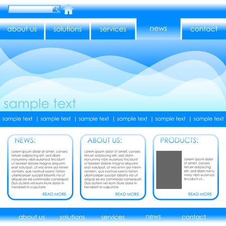 Editable website template.のイラスト素材