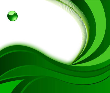 Green background with wave.  illustrationのイラスト素材