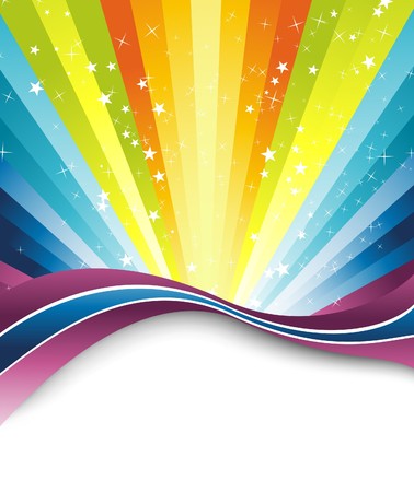 Colorful rainbow banner template. illustrationのイラスト素材