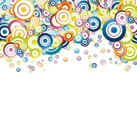 Colorful rainbow circle background.  illustrationのイラスト素材