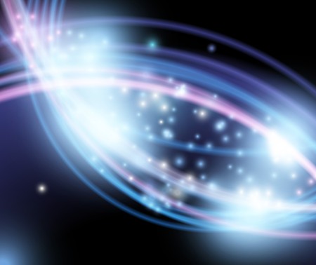 Flaring sparkling background in blue.  illustrationのイラスト素材