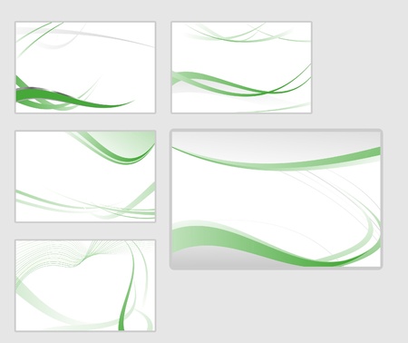 Business cards collection - ecology. illustrationのイラスト素材