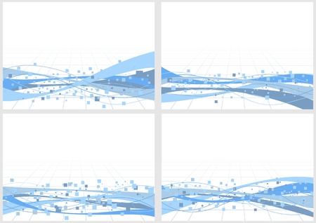 Collection of backgrounds with elements   illustrationのイラスト素材