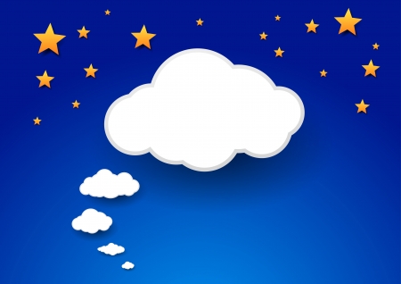 Cloud as a giant speech-bubble    のイラスト素材