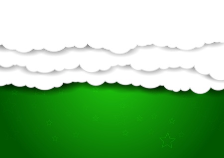 Clouds over green sky - background    のイラスト素材