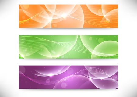 Web transparent headers collection  Vector illustrationのイラスト素材