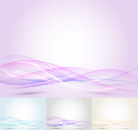 Colorful transparent wave - abstract background  Vector illustrationのイラスト素材