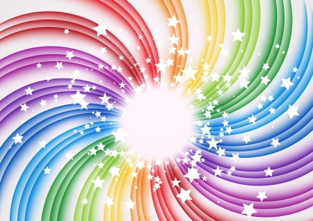 Transparent rainbow swirl. Vector illustrationのイラスト素材