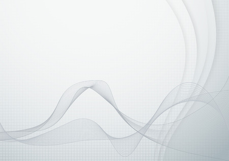 Wave abstraction - smoke or flow. Vector illustrationのイラスト素材