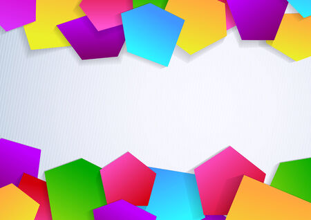Banner with colorful tile elements  Vector illustrationのイラスト素材
