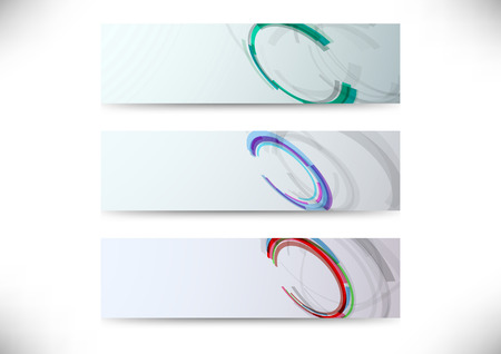 Business cards with circular patterns collection. Vector illustrationのイラスト素材