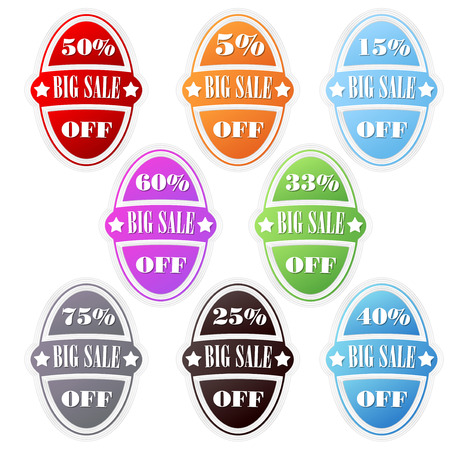 Sales announcer - big sale sign. Vector illustrationのイラスト素材