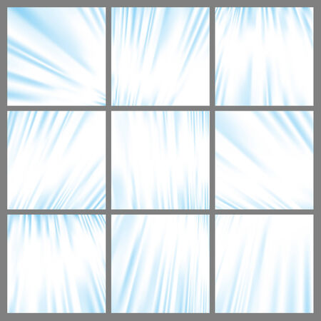 Blue abstract lines backgrounds collection. Vector illustrationのイラスト素材