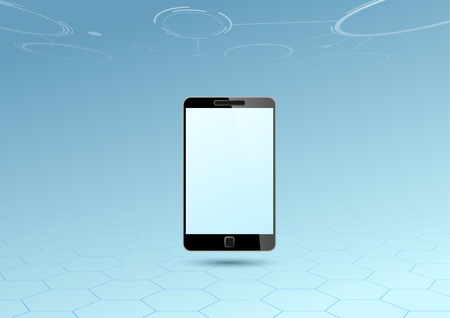 Mobile device networking concept background. のイラスト素材