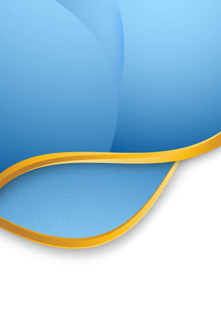 Abstract metal folder with golden border swoosh overlapping lines background. Vector illustrationのイラスト素材