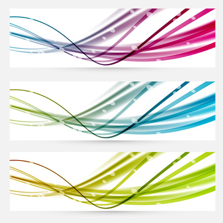 Abstract line bright web banners headers. Vector illustrationのイラスト素材