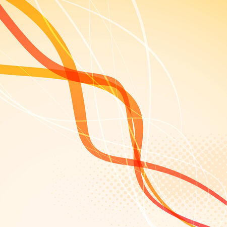Abstract orange bright waves background. Vector illustrationのイラスト素材