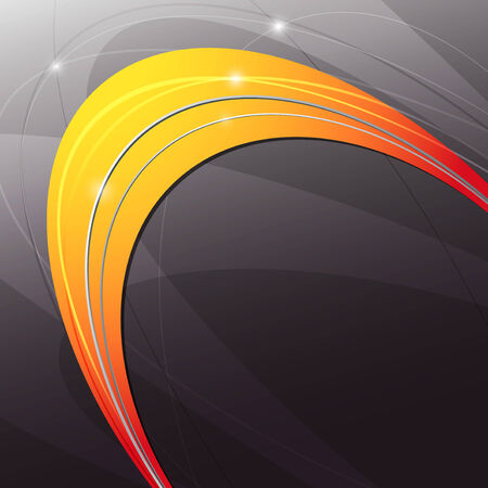 Metal orange wave abstract modern folder background. Vector illustrationのイラスト素材
