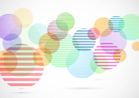 Retro circle elements colorful bright background. Vector illustrationのイラスト素材