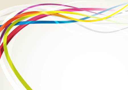 Bright abstract rainbow swoosh lines background. のイラスト素材