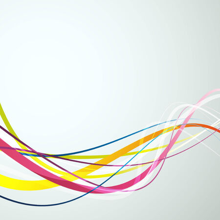Bright rainbow swooshes card template. のイラスト素材