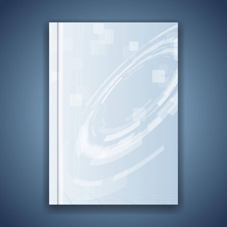 Metal blue folder template hi-tech elementのイラスト素材