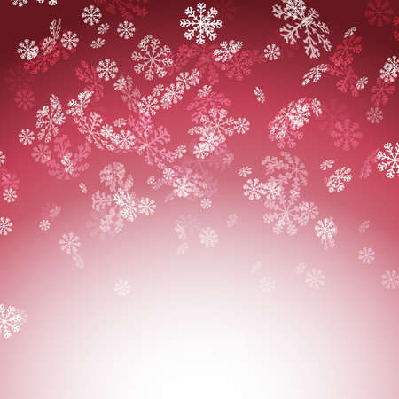 New year christmas snow red card - abstract modern background winter snow flake fall. Vector illustrationのイラスト素材