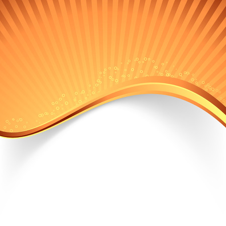 Orange wave bright solar background. Vector illustrationのイラスト素材