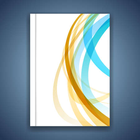 Colorful line stripe layout brochure cover modern abstract design. Vector illustrationのイラスト素材