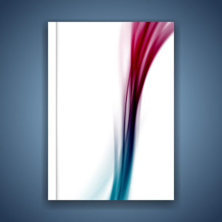 Abstract wave business folder cover concept layout with modern smooth smoke swoosh. のイラスト素材