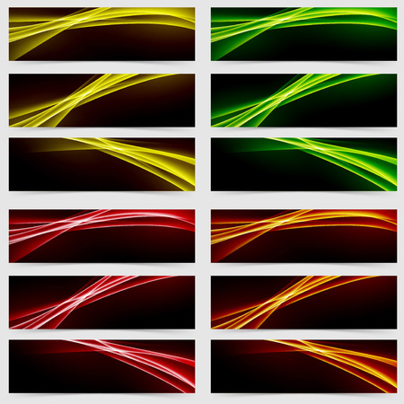 Big header footer design collection layout set.のイラスト素材