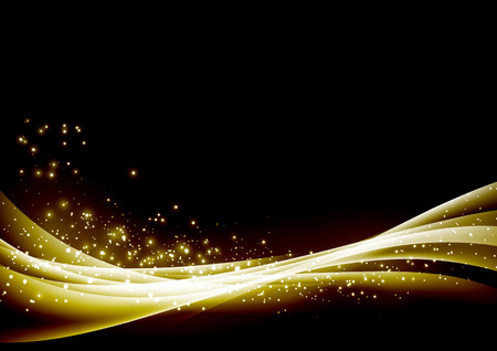 Abstract glittering sparkling waves border background. Vector illustrationのイラスト素材