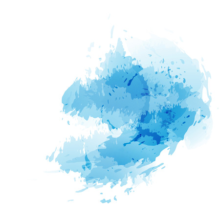 Blue abstract splatter watercolor background. Vector illustrationのイラスト素材